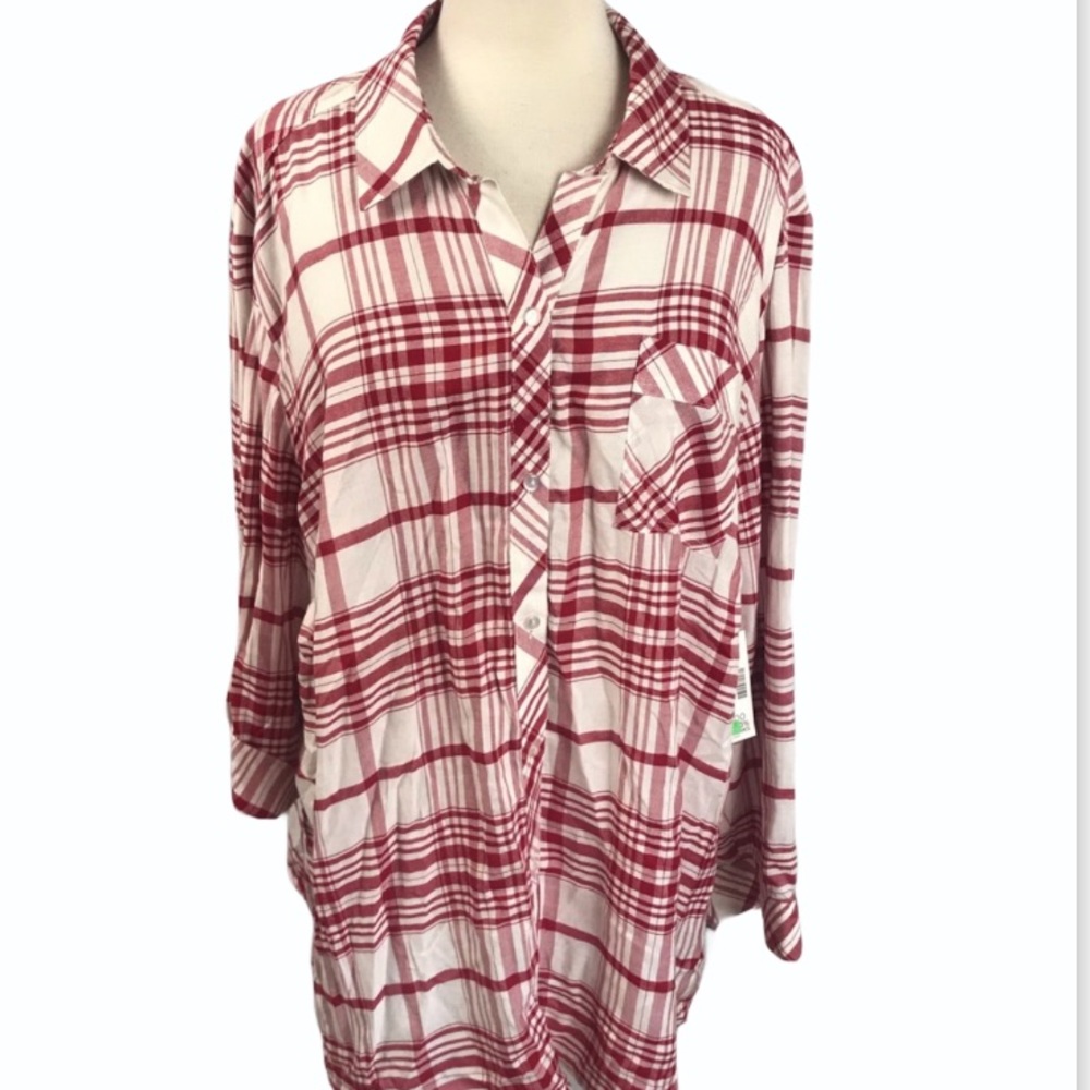 Catherines plus size 2X buttons front shirt